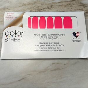 Color Street Nail Polish Strips Shockwave hot Pink New in Package